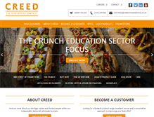 Tablet Screenshot of creedfoodservice.co.uk